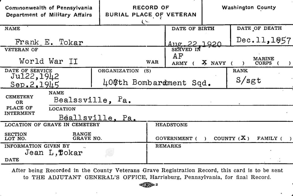 Frank E. Tokar